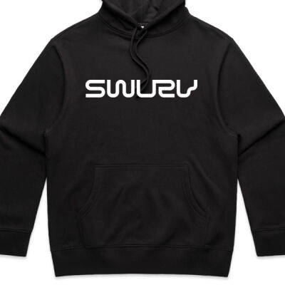 SWURV - Heavyweight Logo Hoodie (Black) Thumbnail